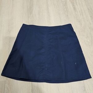 Hudson North XL Navy Blue Cotton Blend A-Line Preppy Mini Stretch Skirt